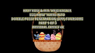 Katy Rose’s Easter Basket Overflows With Cum As She’s Double-Fucked!