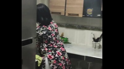 While washing dishes, my perverted step-nephew