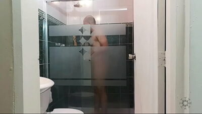 I love how my stepbrother’s cock gets hard when he sees me cleaning.
