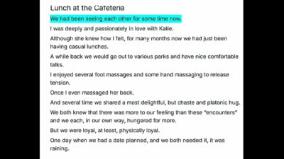 Lunch at the workplace.