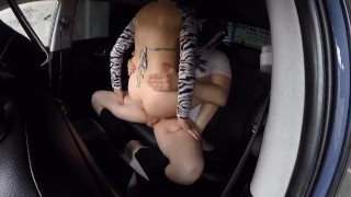 Milf hunter chasing high heels  cougar from shop to car for sex