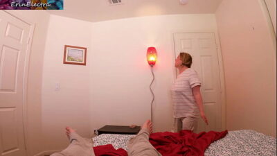 Stepmom helps cum in the morning