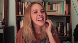 Amarna Miller behind the scenes