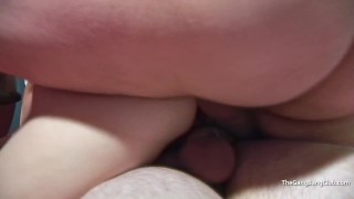 Redhead wife gets a hard fucking while she gives blowjobs