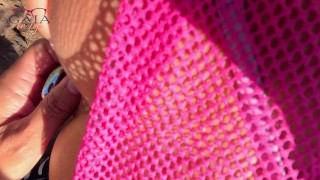 Thirsty MILF with broken car helped and fucked by stranger in the wilderness